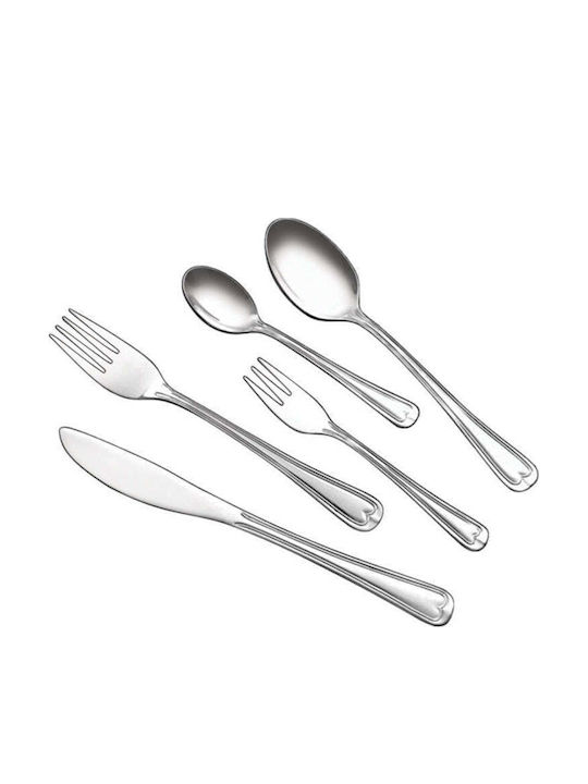 Raki Set Of Silver Stainless Steel Spoons 6 Pieces