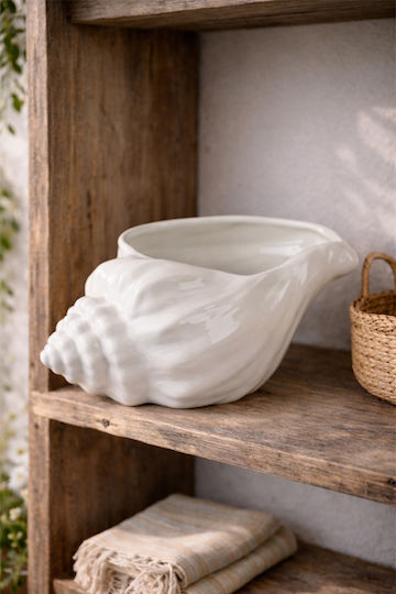 Kaemingk Plant Pot Porcelain White Kaemingk Plant Pot Porcelain White