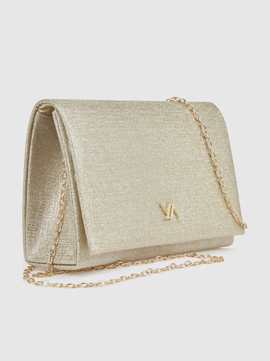 Fabric Women's Shoulder Bag Gold