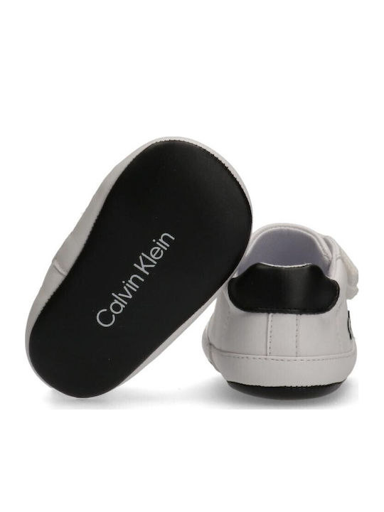 Calvin Klein Βρεφικά Sneakers Αγκαλιάς Λευκά