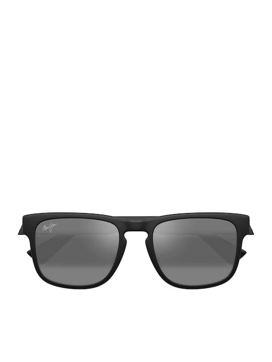 Maui Jim Unisex Sunglasses with Black Plastic Frame and Black Lens