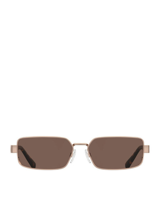 Moschino Unisex Sunglasses With Rose Gold Metallic Frame And Pink Lens MOL100/S DDB/4S