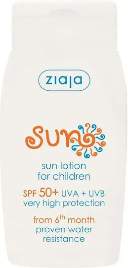Ziaja Sun SPF50 Wasserdichtes Kinder Sonnenschutzmittel Emulsion für das Gesicht 125ml