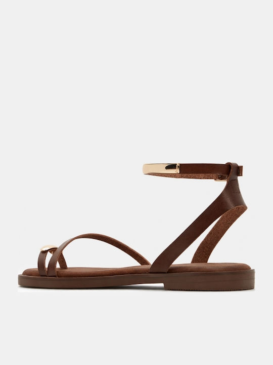 Flache Sandalen Für Damen Braun