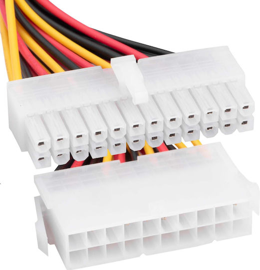Akyga P1 20 Pin Αρσενικό Αντάπτορας Θηλυκό 24-Pin ATX - Cable 0.15m Πολύχρωμο AK-CA-66