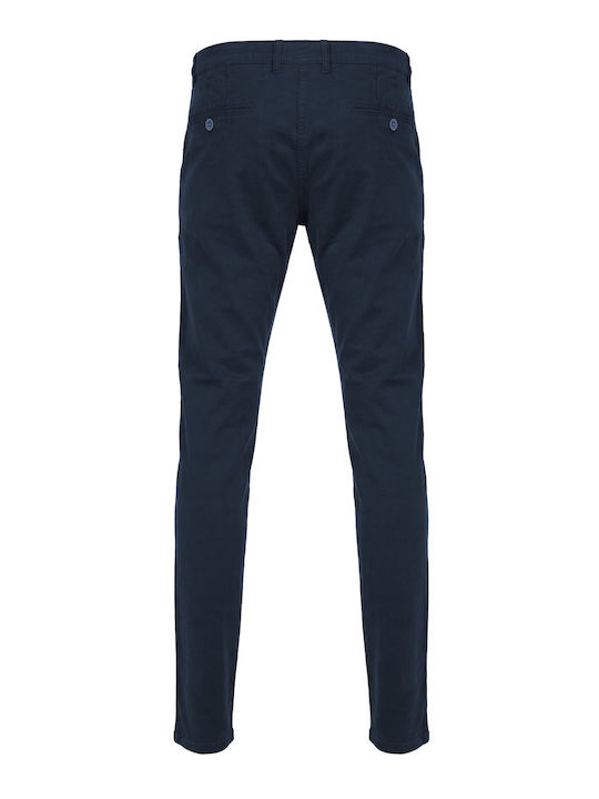 Chino Elastic Trousers in Regular Fit Blue