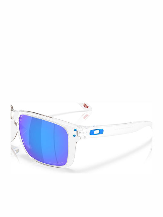 Oakley XXL Men's Sunglasses with Transparent Horn-Rimmed Frame and Polarized Mirror Lens oo9487-07