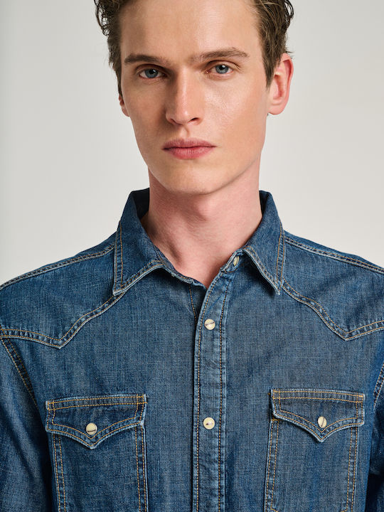 Long Sleeve Shirt in Regular Fit Blue