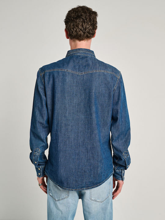 Long Sleeve Shirt in Regular Fit Blue