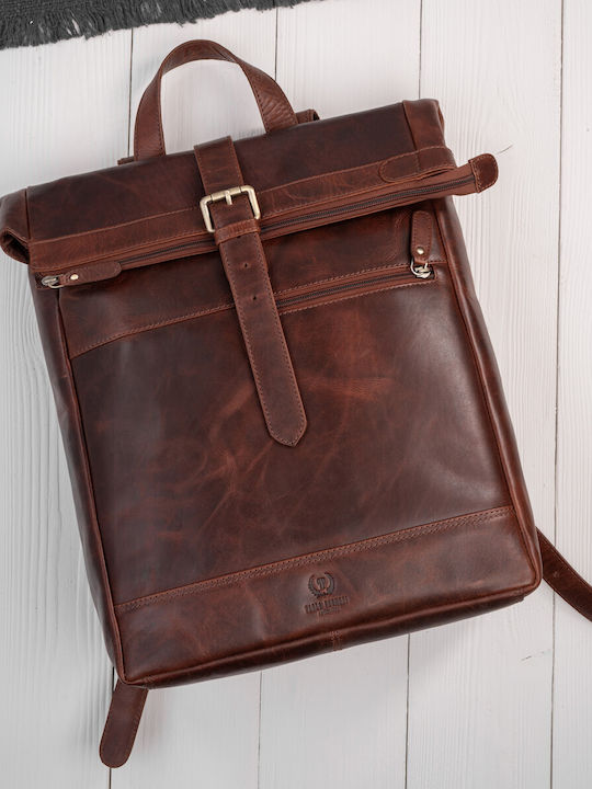 Roll Top Δέρμα Vintage Laptop Σακίδιο Αστικό Cognac Unisex Ay-32-cg Roll Top Δέρμα Vintage Laptop Σακίδιο Αστικό Cognac Unisex Ay-32-cg