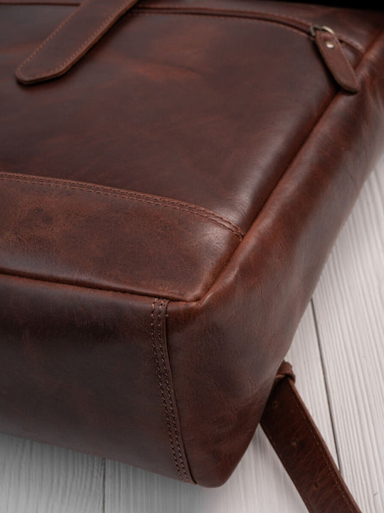 Roll Top Leder Vintage Laptoptasche Urban Cognac Unisex Ay-32-cg