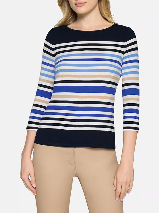 Betty Barclay Women's Blouse with 3/4 Sleeve Striped Dark Blue Betty Barclay Women's Blouse with 3/4 Sleeve Striped Dark Blue