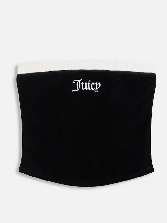 Women's Cotton Strapless Black Blouse