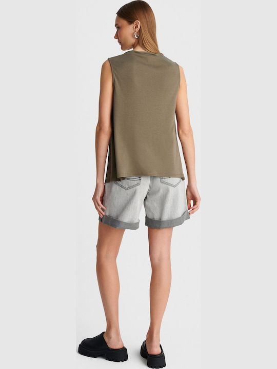 Women's Drape Blouse Green