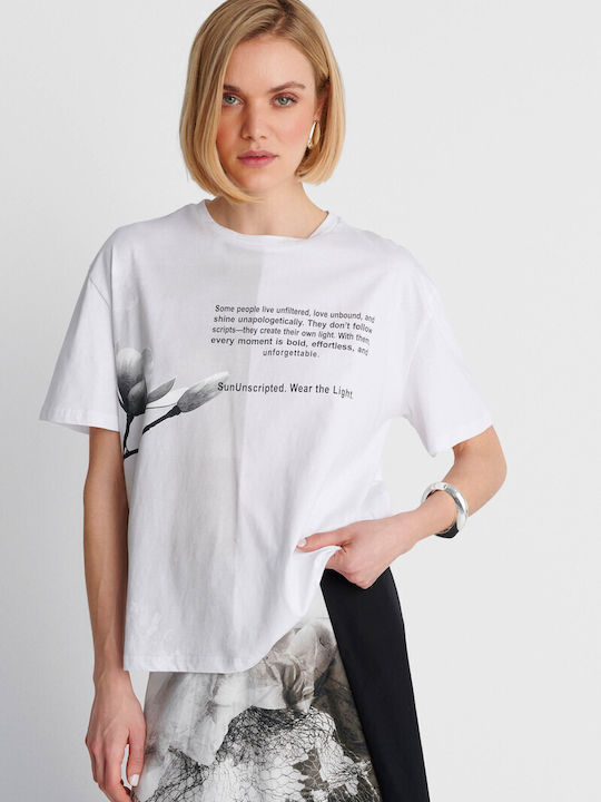 Damen Bluse Kurzärmelig Weiß 8923138-Weiße