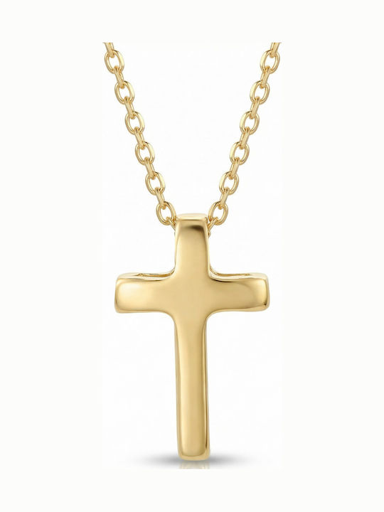 Kiriakos Gofas Women's Gold Cross 9K Double Sided with Chain