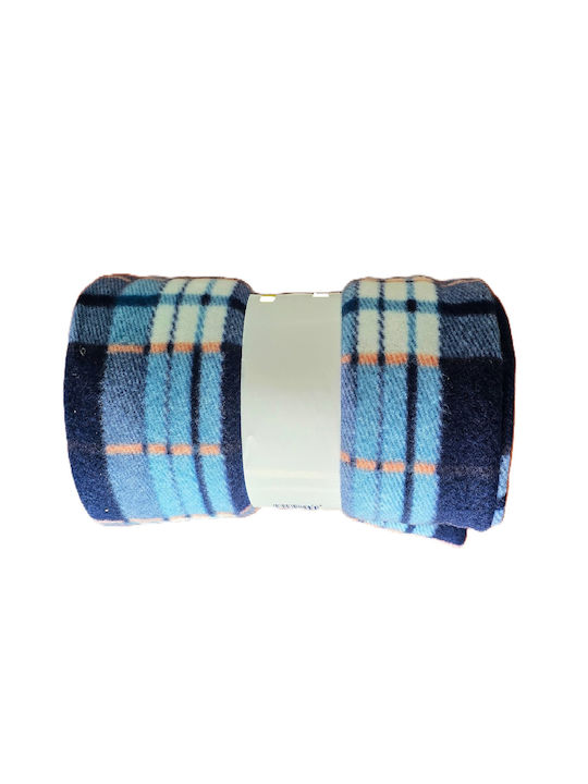 Kotonia Home Semi-Double Blanket 180x210cm Navy Blue