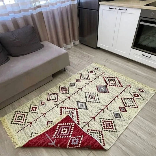 Kotonia Home Правоъгълен Памучен Многоцветен Килим 60x90см