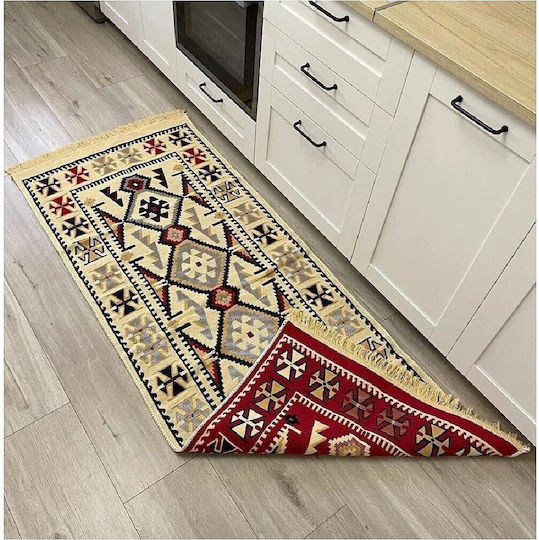 Kotonia Home Χαλί Ορθογώνιο Βαμβακερό Πολύχρωμο 100x300cm