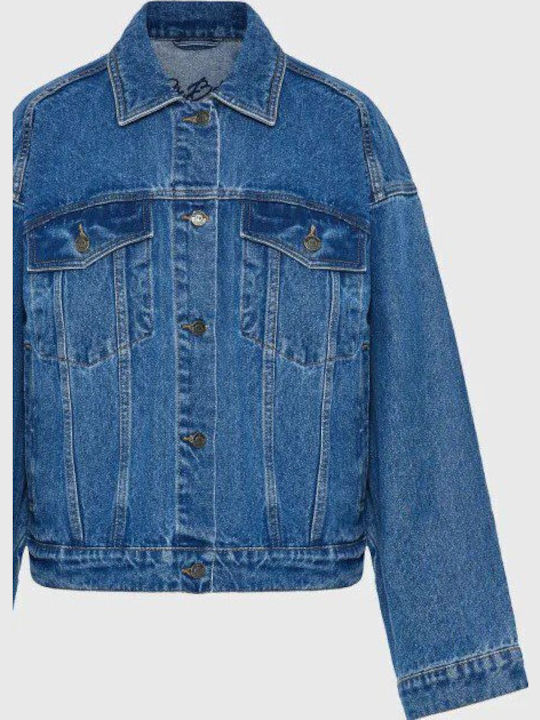 Short Women's Jean Jacket Md Blue