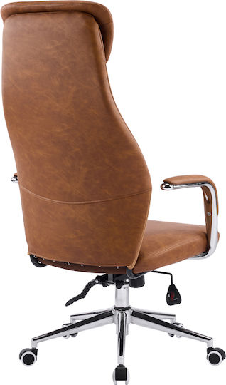 Pakketo Ferka Executive Office Chair With Recline And Adjustable Arms Brown