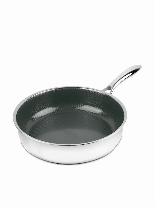 Kohersen Aluminium Pfanne mit Deckel mit Keramik Innenbeschichtung 26cm