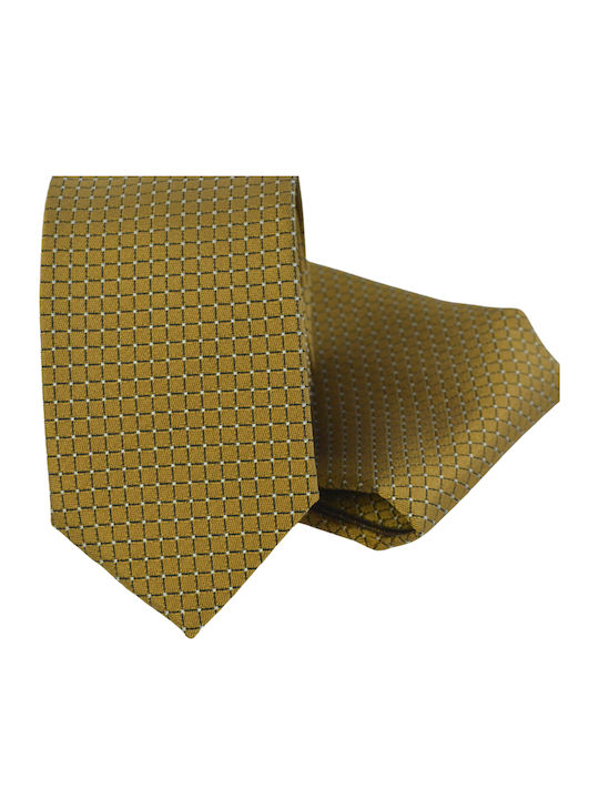 Messaggero Set of Men's Silk Printed Ties in Yellow Color