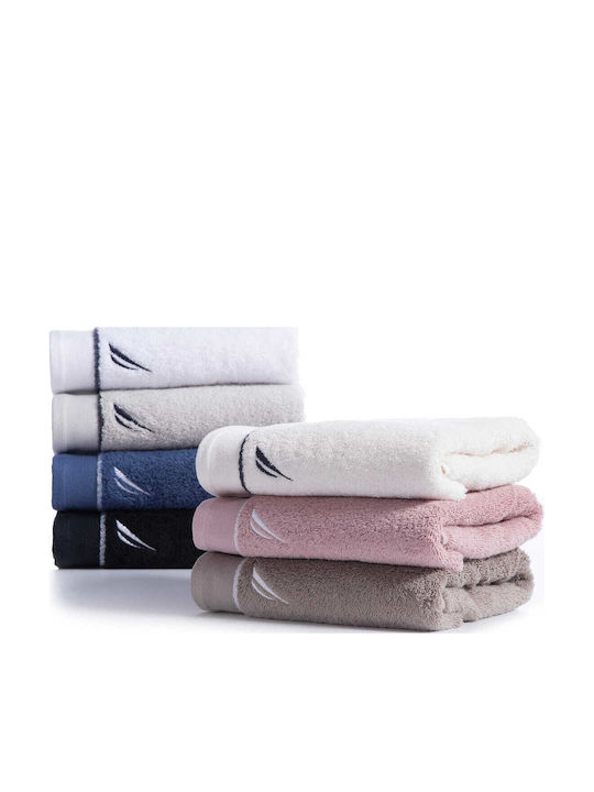 Nef-Nef Homeware Πετσέτα Χεριών Nautica Coast 30x50εκ. Λευκή Βάρους 600gr/m²