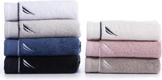 Nef-Nef Homeware Πετσέτα Χεριών Nautica Coast 30x50εκ. Λευκή Βάρους 600gr/m²