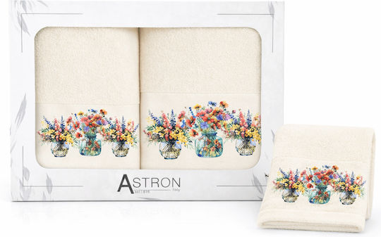 Astron Italy Комплект Хавлиени Кърпи 3 Бр Лилави Тегло 500гр/м²