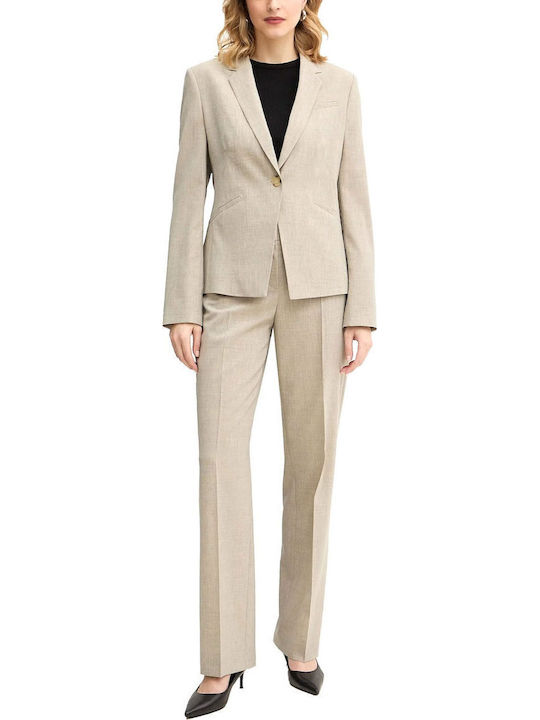 Boss Jia9 Women's Blazer Beige-Grey