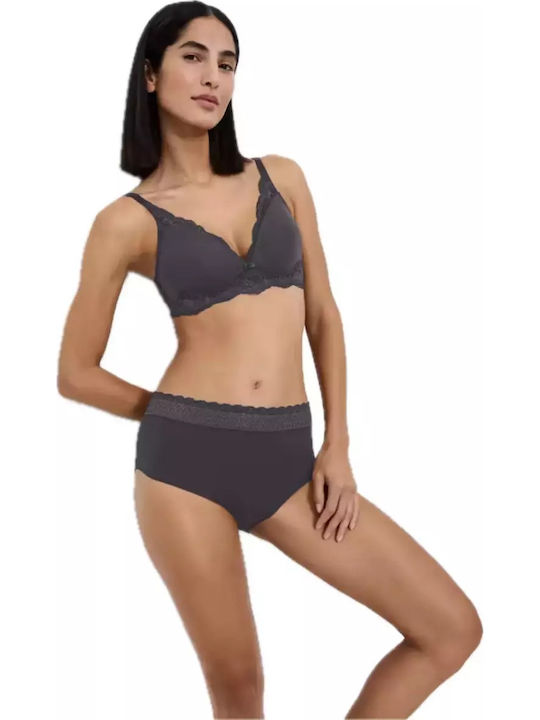 Damen Slip mit Spitze Dark Blue