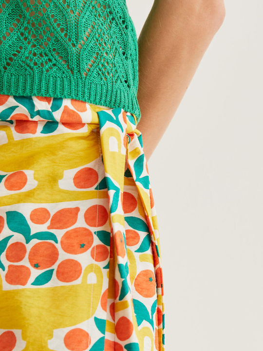 Midi Envelope Skirt Yellow