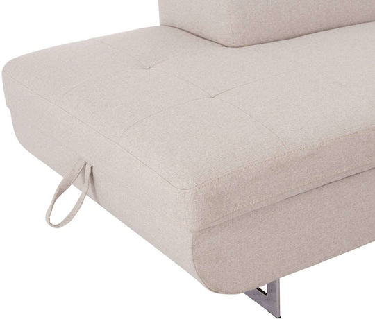 Corner Couches Bed Beige 285x205x90 cm Freebox
