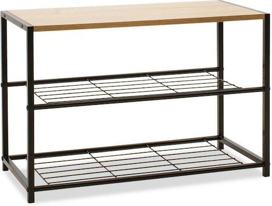 Ξύλινη Ramon με 2 Ράφια Μαύρη 63x30x43cm 085-000010 Ξύλινη Ramon με 2 Ράφια Μαύρη 63x30x43cm 085-000010