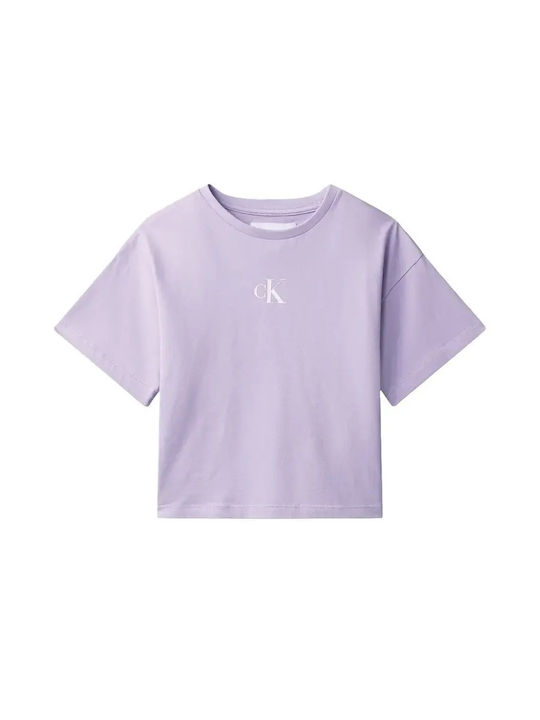 Kids Top Lilac Logo Boxy LVCKSJA16G VK7
