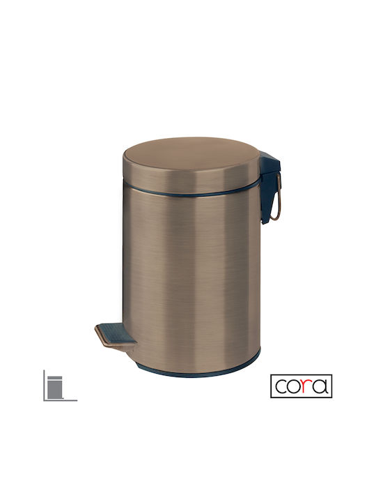 Cora Metallic Bathroom Bin 5lt Bronze