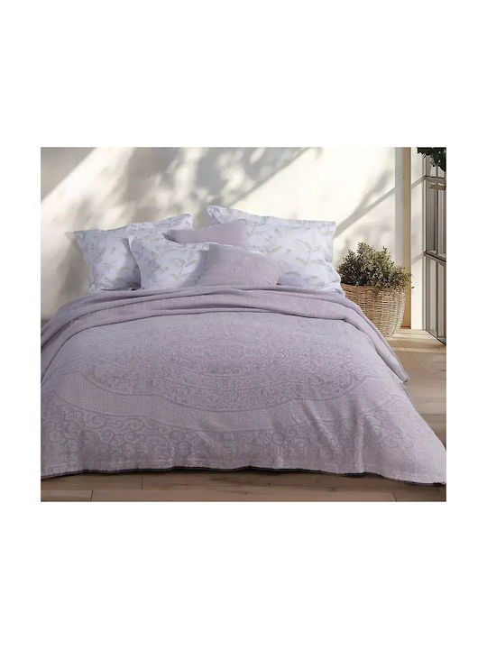 Nef-Nef Homeware Decorative Pillow Case Nantia in 100% Cotton Purple 50x50cm