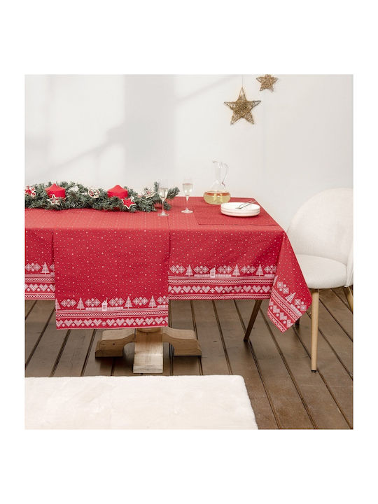 Nima Tablecloth Cotton Wonderland Red 150x190cm