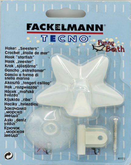 Fackelmann F61176trans Κρεμαστράκι με Βεντούζα Διάφανο Fackelmann F61176trans Κρεμαστράκι με Βεντούζα Διάφανο