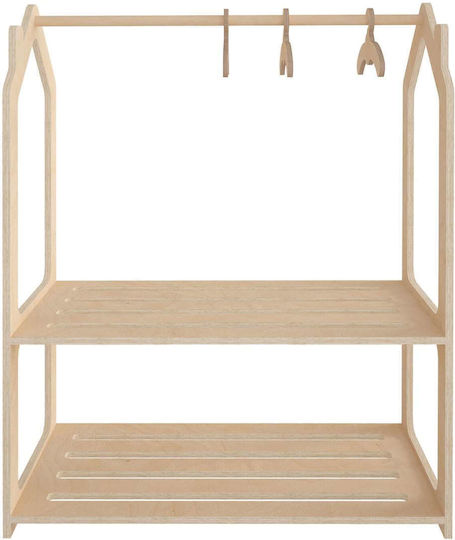 Kinderkleiderbügel Fb918225.03 Birkenholz Natur 86x49x110cm