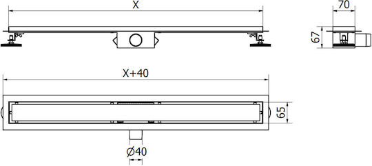 Mexen Shower Siphon with Length 13cm