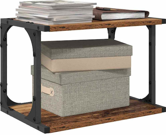 Vidaxl Printer Stand Industrial Design 41 X 28 X 33.5 Cm Wood Old Wood 882989