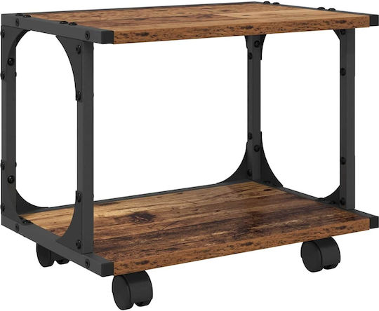 Vidaxl Printer Stand Industrial Design 41 X 28 X 33.5 Cm Wood Old Wood 882989