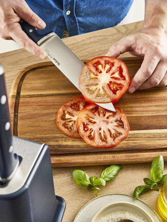 Tefal Ever Sharp Knife Set with Base from Stainless Steel 5 Pieces