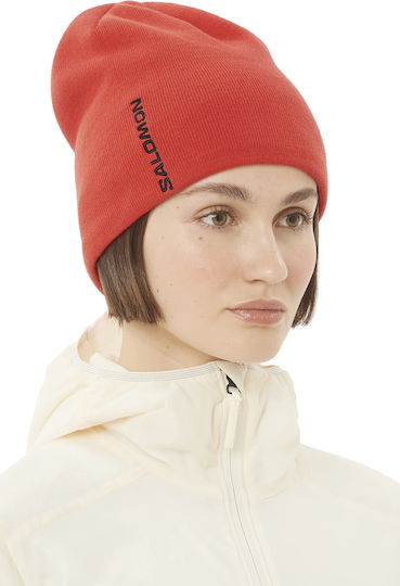 Beanie Căciulă Tricotată Pentru Bărbați în Culoare Burgundy