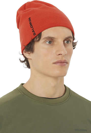 Beanie Căciulă Tricotată Pentru Bărbați în Culoare Burgundy