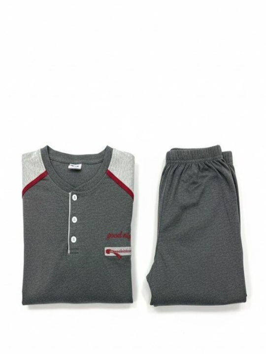 Soccus Winter Men's Cotton Pyjama Dark Gray