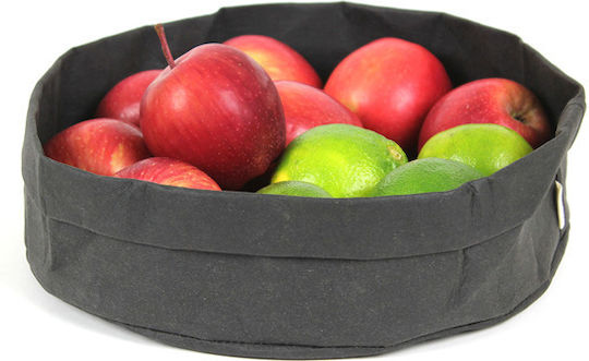 Set 6 Textile Bread Fruit Baskets Raki D26.5 X H12cm Black