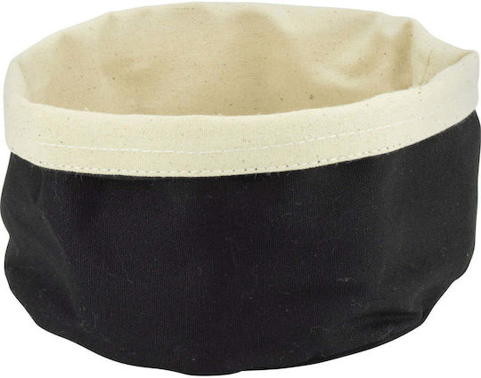 Set mit 6 Runde Textil Brotkörbe Culinaro D17xh11cm Schwarz Creme